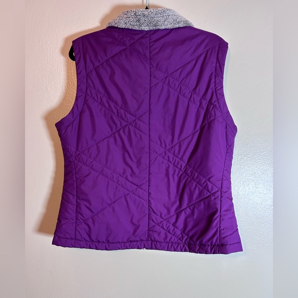 Columbia Zip Up Puffer Vest With Zipper Pockets Purple size XL - Picture 2 of 8